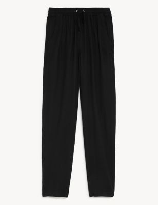Linen Rich Tapered Trousers