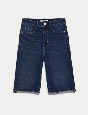 Magic Shaping Denim Bermuda Shorts