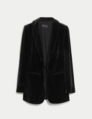 Velvet Relaxed Single Breasted Blazer