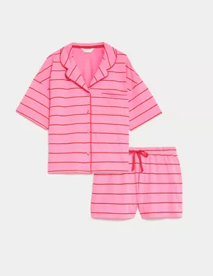 Cotton Modal Striped Shortie Set