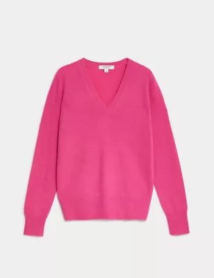 Pure Cashmere V-Neck Jumper