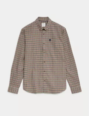 Easy Iron Pure Cotton Check Oxford Shirt