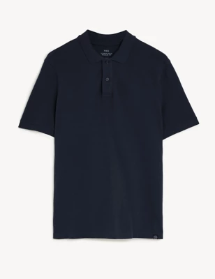 Pure Cotton Pique Polo Shirt