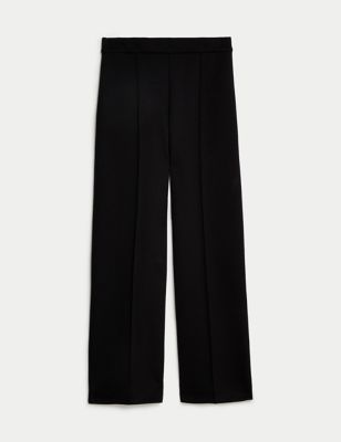 Jersey Elasticated Waist Wide Leg Trousers