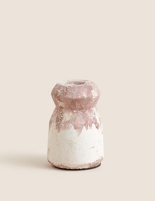 Textured Small Dinner Candle Holder