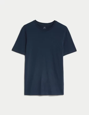 Pure Cotton Crew Neck T-Shirt