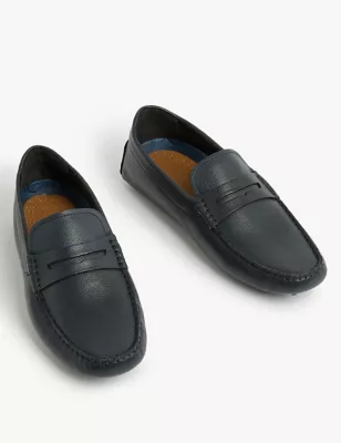 Leather Slip-On Driving Shoes