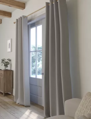 Brushed Eyelet Blackout Thermal Curtains