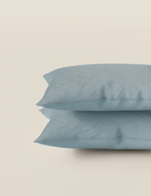 2pk Pure Linen Pillowcases