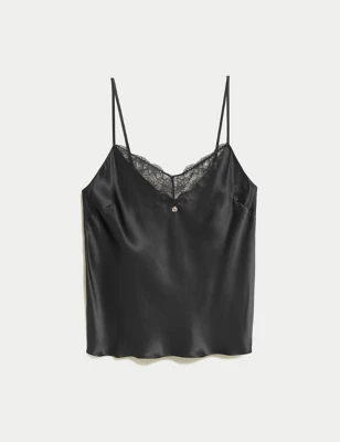 Silk & Lace Trim Camisole