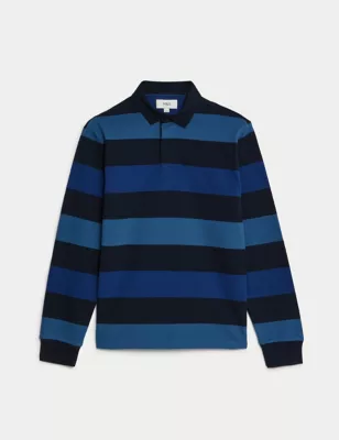 Pure Cotton Striped Rugby Shirt