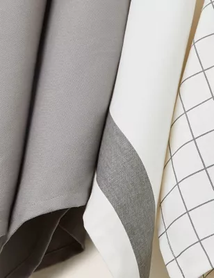 Set Of 5 Printed Tea Towels