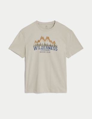 Relaxed Fit Pure Cotton Wilderness T-Shirt