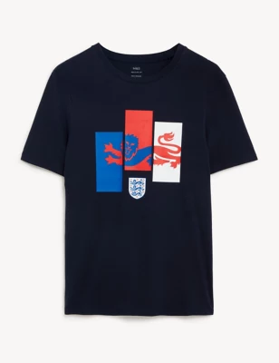 Men'S Pure Cotton England Lion T-Shirt