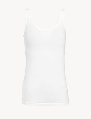 Cotton Rich Bra Vest Padded Cups