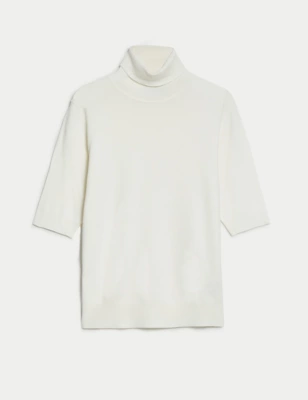 Roll Neck Fitted Jumper