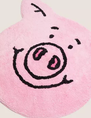 Pure Cotton Percy Pig&trade; Bath Mat