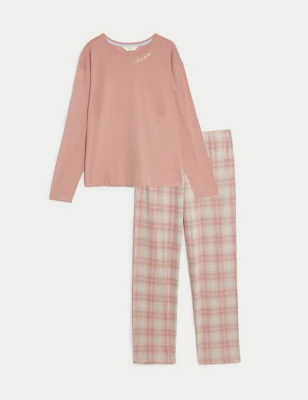 Pure Cotton Checked Pyjama Set