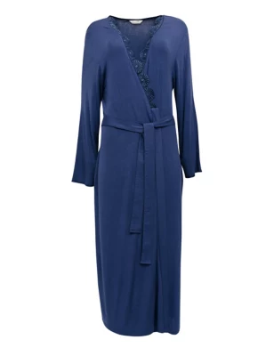 Modal Rich Lace Trim Long Dressing Gown