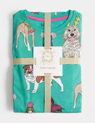 Cotton Rich Christmas Dog Pyjamas (6-16 Yrs)