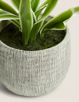 Artificial Natural Lily In Textured Pot