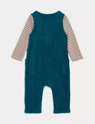 2pc Cotton Rich Striped Outfit (0-3 Yrs)