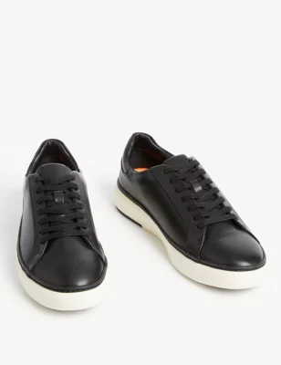 Airflex&trade; Leather Lace Up Trainers