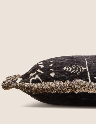 Chenille Patterned Bolster Cushion