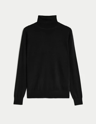 Pure Merino Wool Roll Neck Jumper