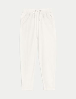 Linen Rich Tapered Trousers