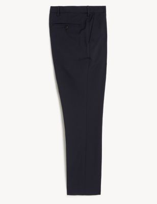 Regular Fit Single Pleat Trousers With Active Waist