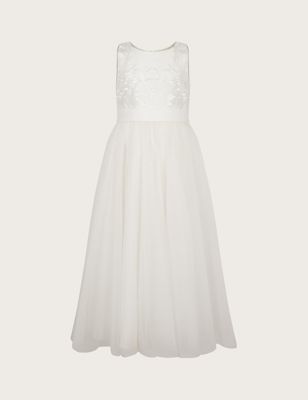 Embroidered Tulle Occasion Dress (3-13 Yrs)