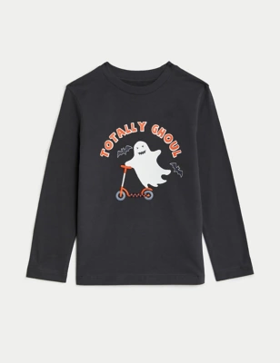 Halloween Glow In The Dark Ghost Top (2-8 Yrs)