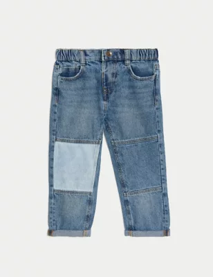 Relaxed Denim Patchwork Jeans (2-8 Yrs)