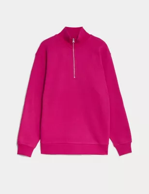 Cotton Rich Half Zip Sweatshirt