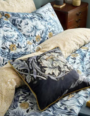 Velvet African Marigold Piped Cushion