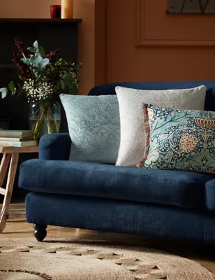 Velvet Strawberry Thief Cushion