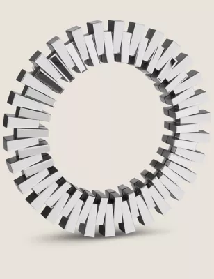 Ridged Large Round Mirror