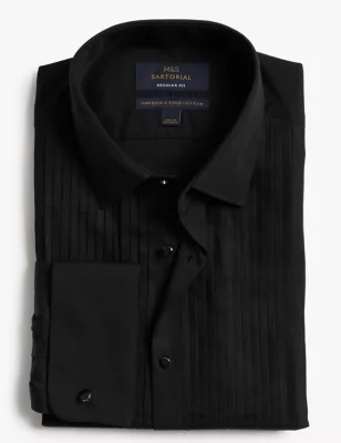 Regular Fit Pure Cotton Dinner Shirt