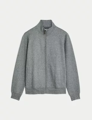 Pure Cotton Zip Up Sweatshirt