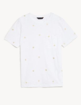 Pure Cotton Printed Pocket T-Shirt