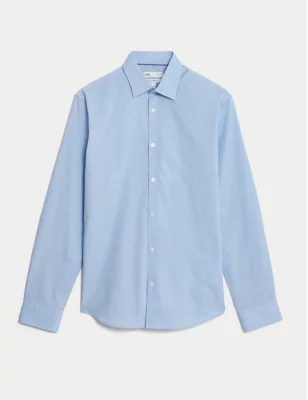 Slim Fit Cotton Rich Stretch Shirt