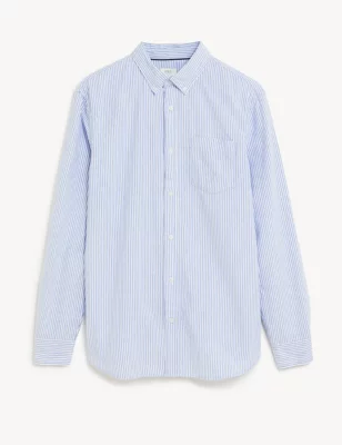 Pure Cotton Striped Oxford Shirt