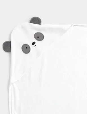 Cotton Rich Panda Hooded Towel