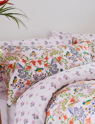 Pure Cotton Percale Paper Birds Bedding Set