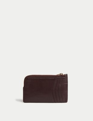 Leather Zip Around Purse