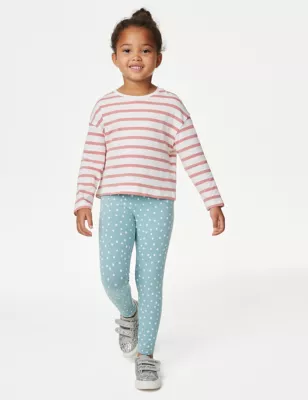 3pk Cotton Rich Printed Leggings (2-8 Yrs)