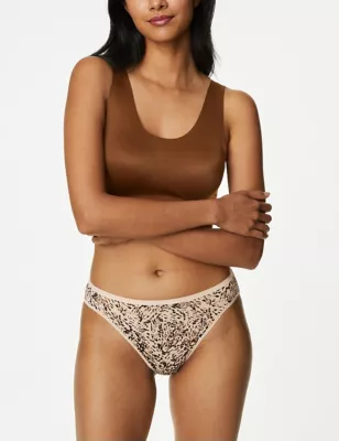 5pk No Vpl Animal Print High Leg Knickers