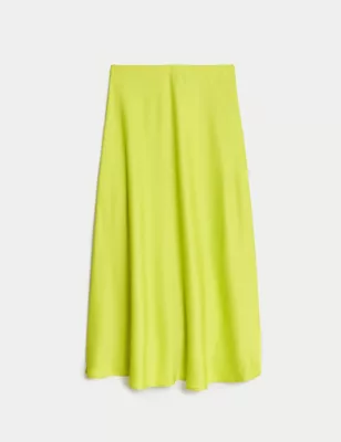 Satin Midaxi Slip Skirt