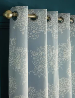 Velvet Avon Chintz Eyelet Curtains